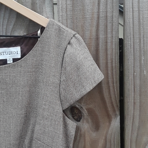 Studio 1 Brown Sheath Dress - Size 12 - Picture 7 of 7